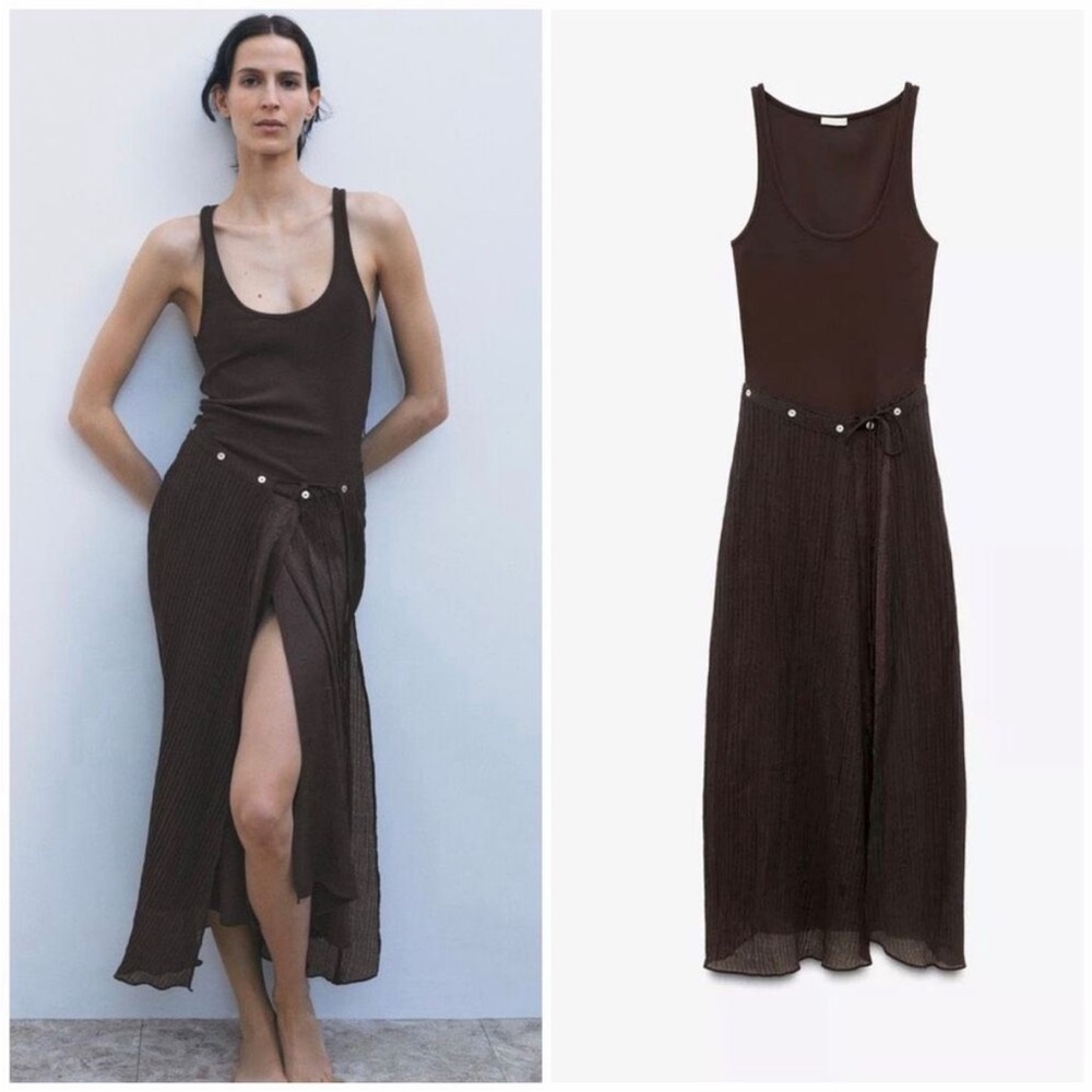 MIXED PAREO DRESS - Zara